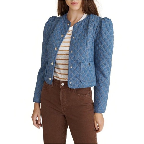 Veronica Beard Quilted Denim Camilla Jacket Size XS - Picture 15 of 15